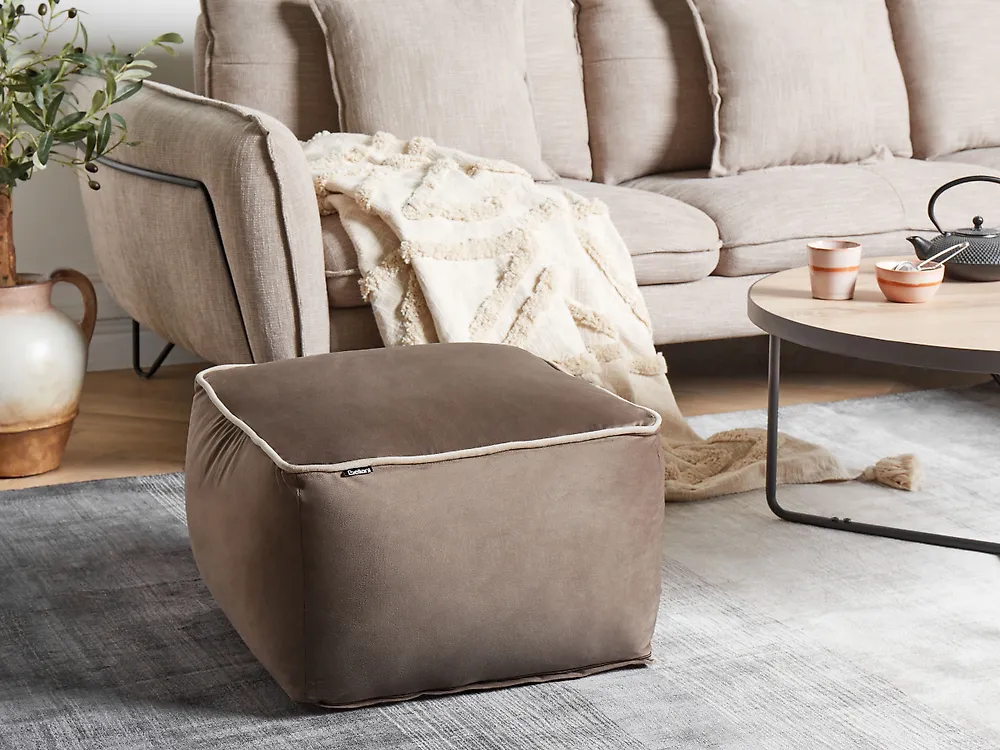 Pouf DAREYN Samtstoff Braun_1183026