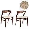 Esszimmerstuhl 2er Set MAROA Holz Hellbeige