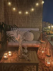 Lounge Set mit Tisch 4-Sitzer PALLANO Akazienholz Taupe_824770
