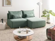Modul Ecksofa NERBO Stoff Hellgrün linksseitig_1035333