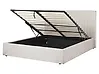 Bett mit Stauraum VION Stoff Hellbeige 160 x 200 cm