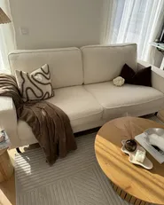 Sofa 3-Sitzer SAVALEN Bouclé Weiß_977827
