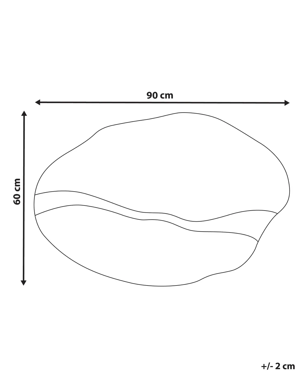 Wandspiegel POIVRES 90 cm 60 cm Goud_915579