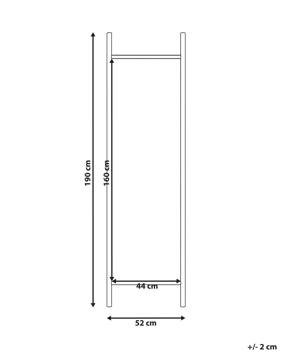 Wandspiegel BELLEAU 52 cm 190 cm Donkerbruin_1144402