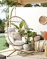 Hängesessel mit Gestell ADRIA Metall Beige