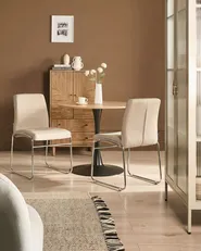 Esszimmerstuhl 2er Set LECCO Stoff Beige_1044669