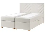 Kontinentalni krevet s prostorom za pohranu ESQUIRE Krem bijela 160 x 200 cm_1016113
