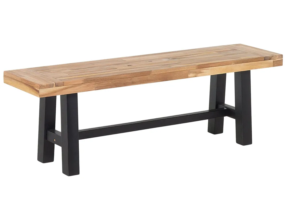 Gartenbank SCANIA 140 cm Akazienholz Schwarz
