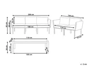 Lounge Set mit Tisch 5-Sitzer SKALA Metall Hellgrau_935128