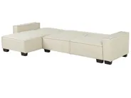 Eckschlafsofa 3-Sitzer ROMEDAL Stoff Beige rechtsseitig_748946