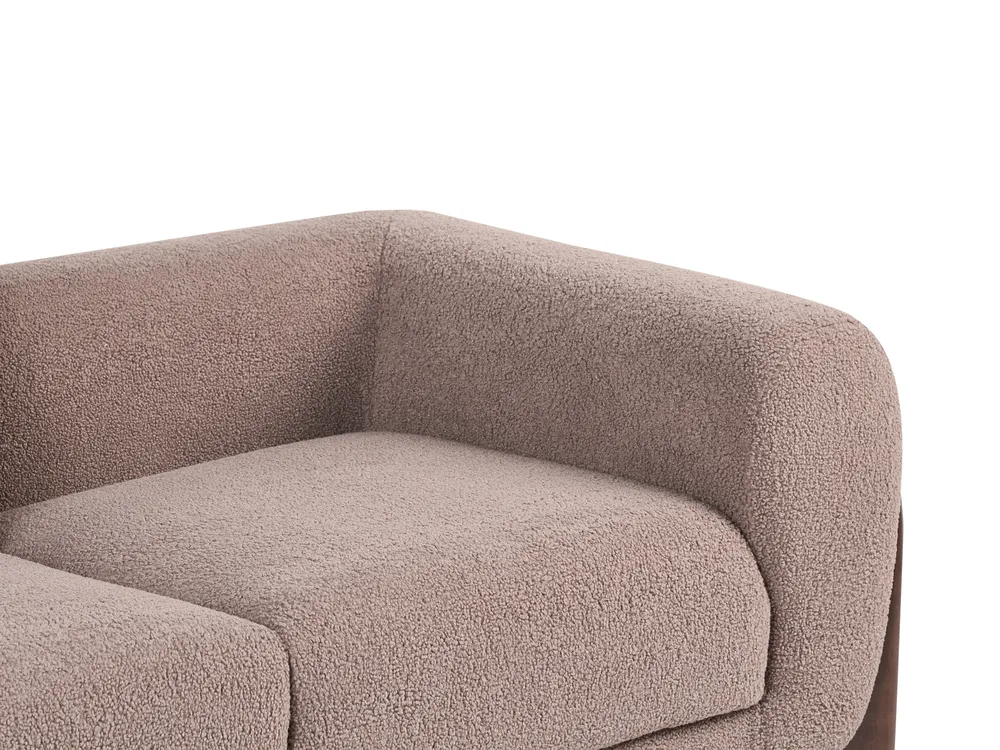 Sofa 2 Seater VINLIDEN Boucle Brown_1048484