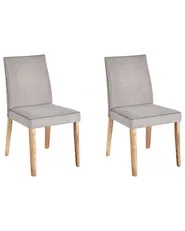 Set of 2 Dining Chairs PHOLA Grey_832119