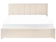 Bett mit Stauraum DREUX Samtstoff Hellbeige 160 x 200 cm_1012270