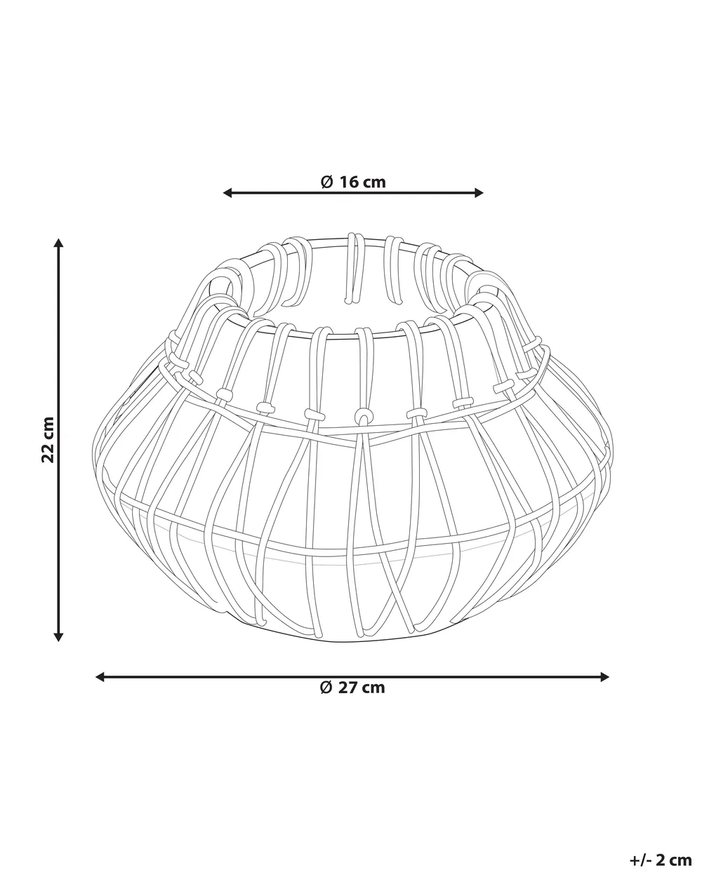 Dekovase KLUET 22 cm Keramik Braun_849890