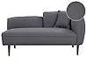 Rechtsseitige Chaiselongue CHEVANNES Bouclé Dunkelgrau