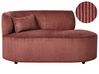 Linksseitige Chaiselongue VANVEY Cord Rot
