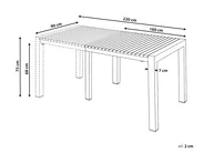 Ausziehbarer Gartentisch ARDESIO 160/220 cm 90 cm Metall Dunkelgrau_1064673