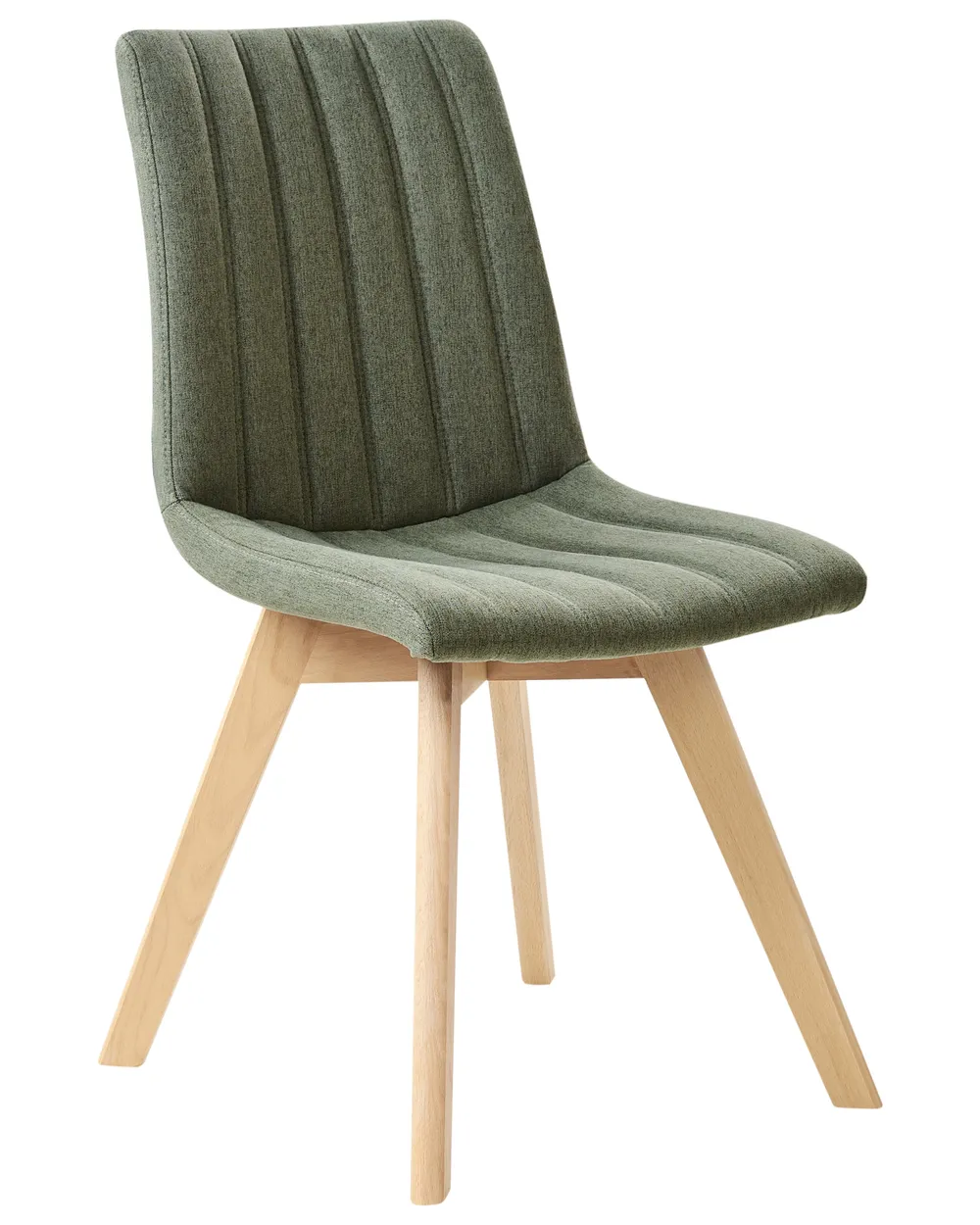 Set of 2 Dining Chairs CALGARY Fabric Dark Green_958226