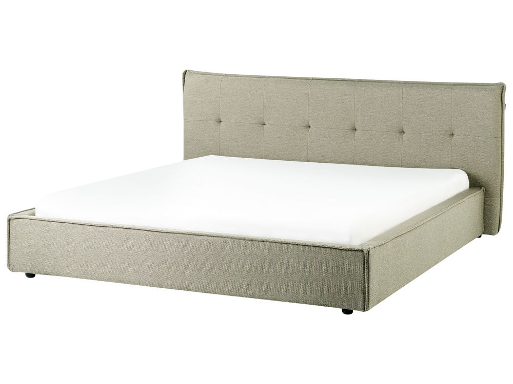 Lit avec sommier Lin synthétique LESTRE 180 x 200 cm Vert