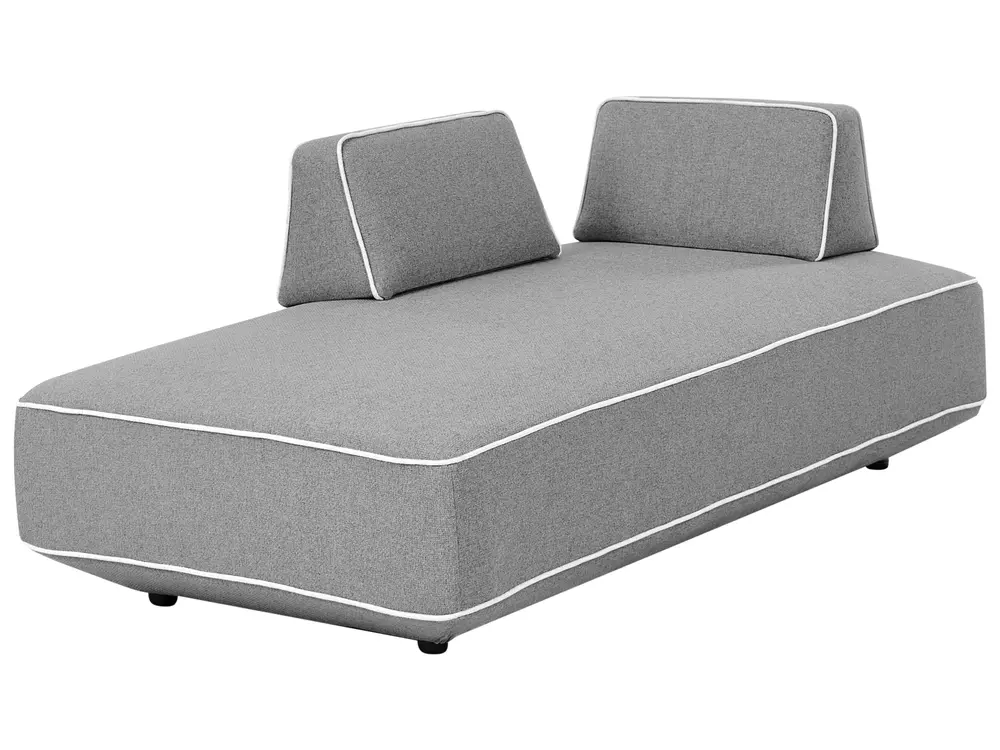 Chaise Longue SEILLANS Fabric Grey_1004484