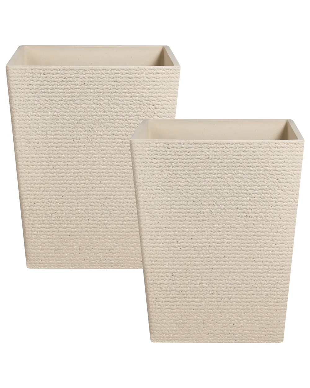 Set of 2 Plant Pots CYRODALIS 42 cm Beige_1133035
