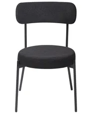 Set of 2 Dining Chairs ALLISON Boucle Black_929083