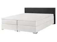 Boxspringbett Kunstleder PRESIDENT 160 x 200 cm Schwarz / Weiß_709159
