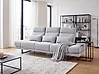 Sofa 3-Sitzer IKAST Stoff Hellgrau