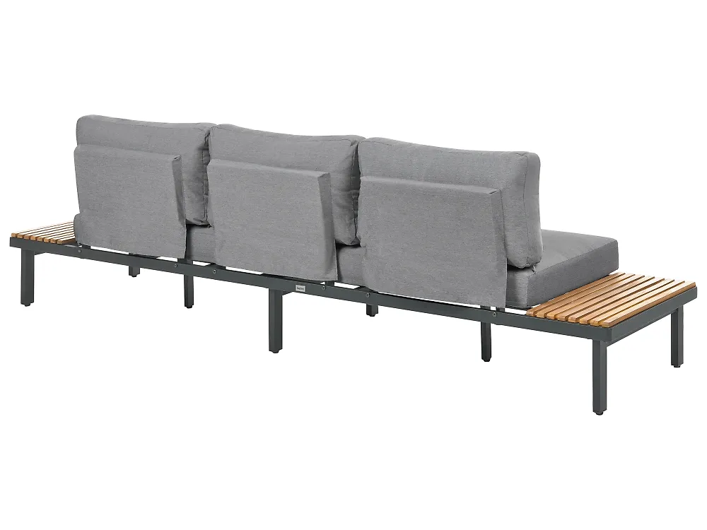 Garden Lounge Set with Table 5 Seater FIVIZZANO Acacia Wood Dark Grey_1161096