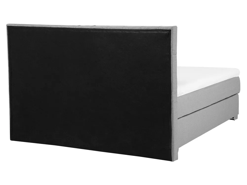 Boxspringbett Stoff DUCHESS 160 x 200 cm Hellgrau_718358