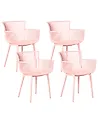 Gartenstuhl 4er Set PESARO Rosa