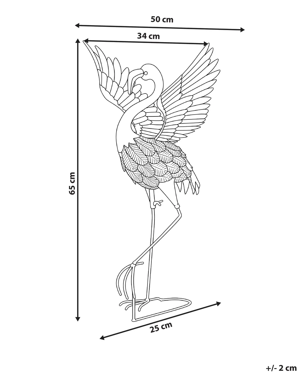 Gartenskulptur KALIBO Flamingo Blau_1082996