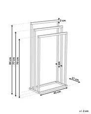 Handtuchständer CHARRAS Metall Silber_786974