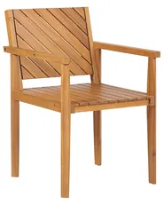 Set of 6 Garden Chairs BARATTI Acacia Wood Brown_869032