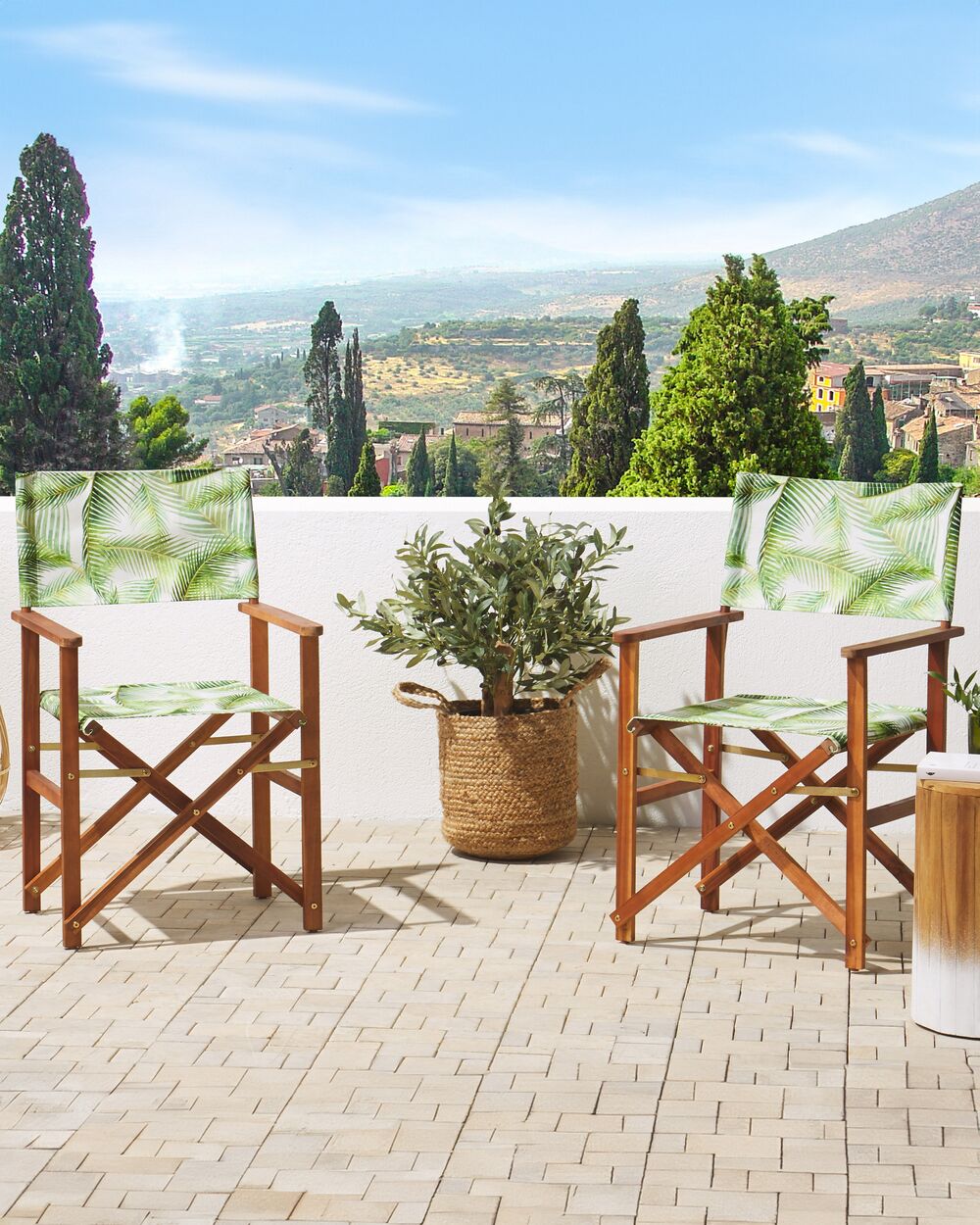 Set van 2 tuinstoelen CINE Acaciahout Lichtgroen
