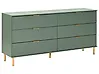 Kommode mit 6 Schubladen WALPOLE Grün