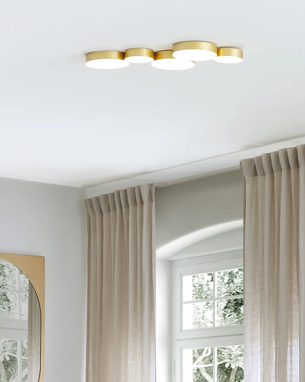 LED Deckenlampe LUGA Metall Gold