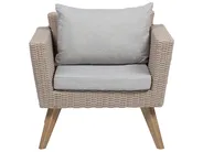 Lounge Set mit Tisch 5-Sitzer VITTORIA Polyrattan Grau_745836
