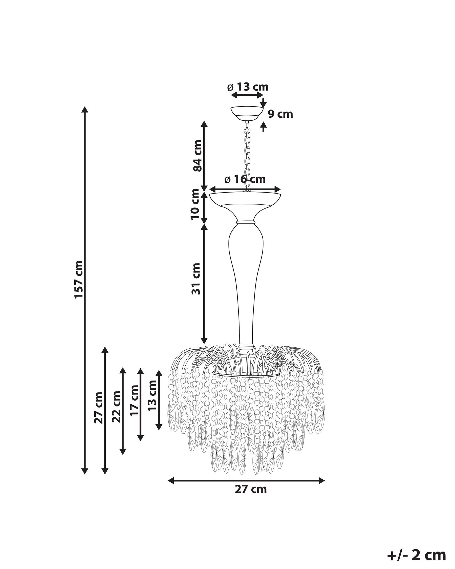 Kronleuchter ORARA Metall Silber_868735