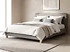 Bett mit Lattenrost Stoff SENNEZ 160 x 200 cm Hellgrau