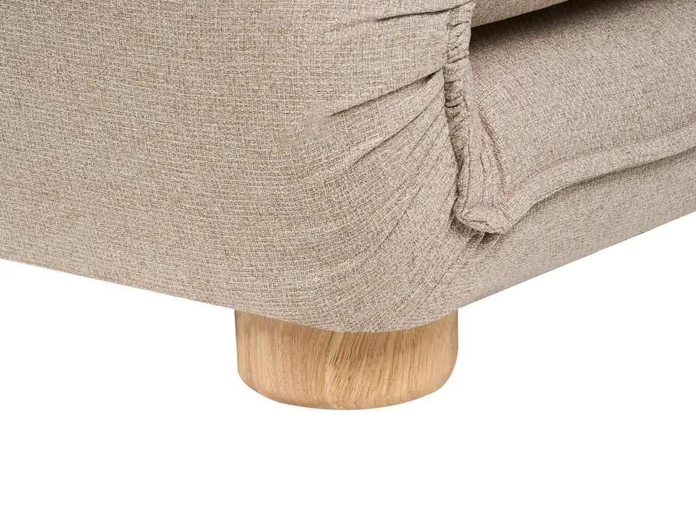 Schlafsofa 2-Sitzer ABISKO Kunstleinen Beige_1030866