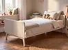 Bett mit Lattenrost Kiefernholz BONNAC 90 x 200 cm Weiß