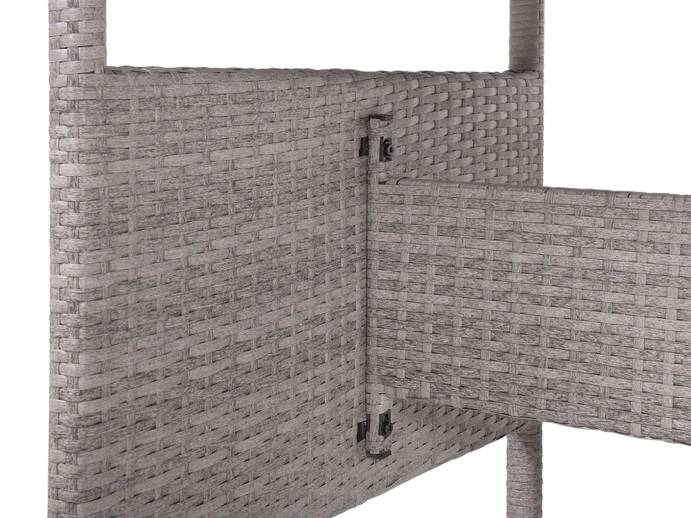 Gartentisch VITERBO 145 cm 80 cm Glas Hellgrau_862752
