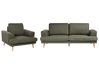 Sofa Set 4-Sitzer KILDAL Stoff Grün
