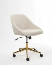 Schreibtischstuhl BARDSDALE Samtstoff Hellbeige_1166693
