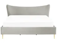 Bed Velvet CHALEIX 180 x 200 cm (EU Super King) Light Grey_857034