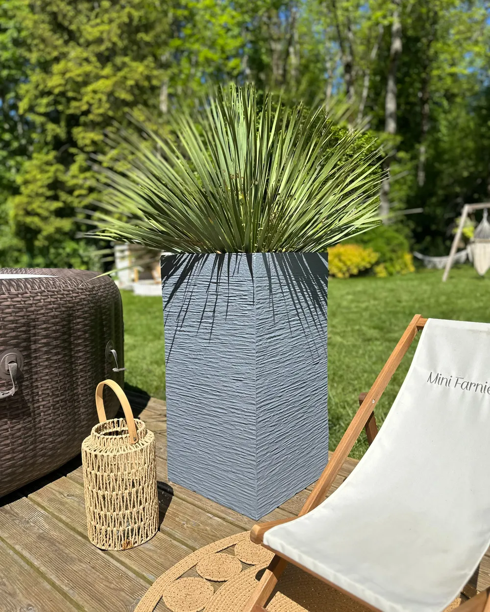 Blumenkübel DION 40 cm Grau_989097