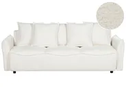 Schlafsofa 3-Sitzer KRAMA mit Stauraum Bouclé Weiß_904850