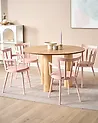 Esszimmerstuhl 4er Set MORILL Pastellrosa