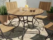 Gartenmöbel Set 4-Sitzer LASCARI klappbar Akazienholz Hellbraun_1075333